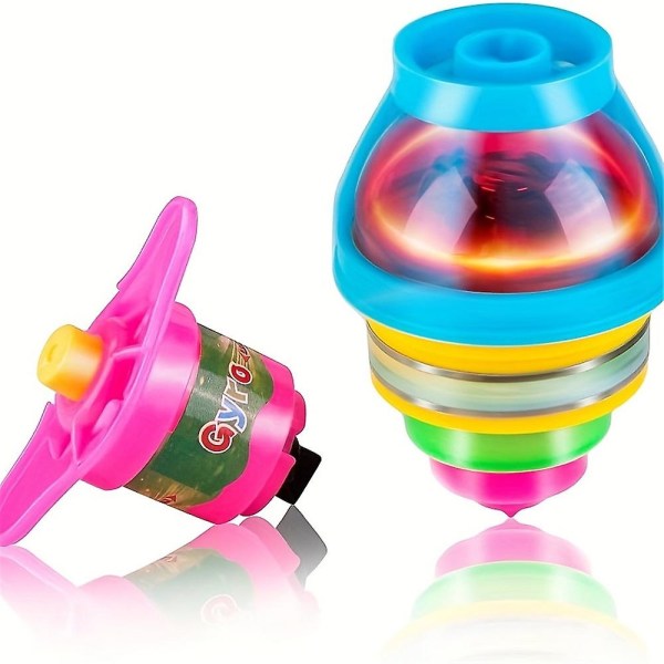 4 stk Gyro Light Up Spinner Topper - Spinning Luminous Toy For Gutter og Jenter - Bursdagsfest Favorittgaver For Barn & Moro Strømpestoppere