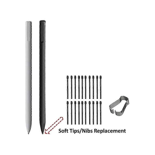 Bløde Stylus Pen Spidser 20-pak Erstatningsspidser Kompatible med Remarkable 2 Black