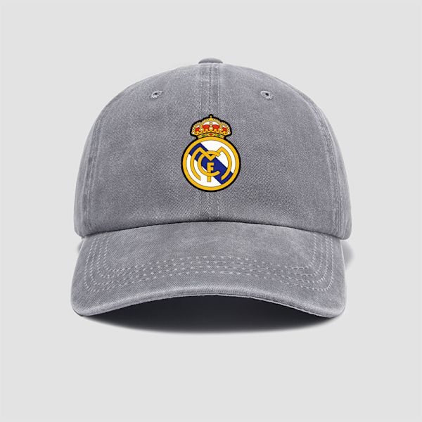 NY Real Madrid Champions League klubbsportträningshatt baseballkeps för män och kvinnor liten fräsch mjuk keps grey