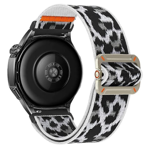 Kompatibel med Samsung Galaxy Watch7 44mm / 40mm Nylon Urrem 20mm Elastisk Håndledsrem White