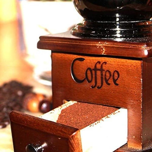 Vintage manuell kaffekvern keramisk konisk burr bærbar håndsveiv kaffemaskin