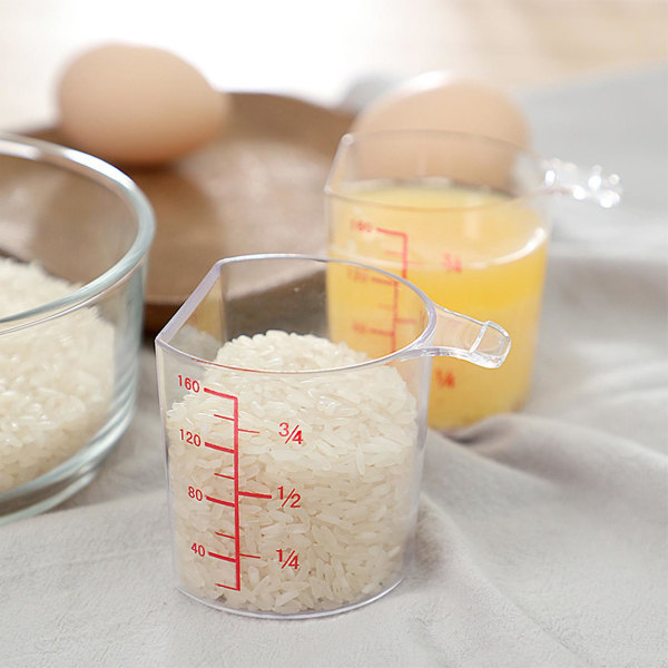 180 ml plast rismålekopp presisjon med håndtak Enkel lagring Kompakt matlaging Nøyaktig måling riskopp Tianyuhe