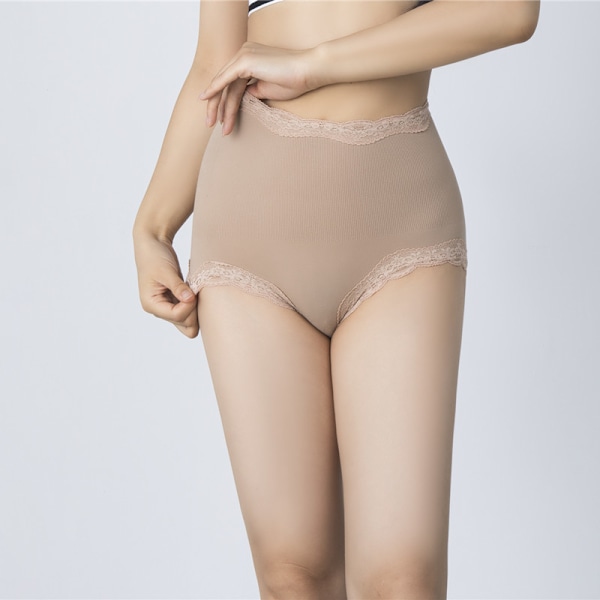 Damunderkläder med hög midja, andningsbara spetsunderkläder color 2 L (45-65kg)