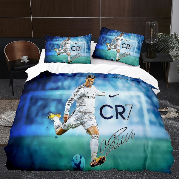 Pelaaja K3# 3d Kolmiosainen sarja Koko Jalkapallosarja C Ronaldo Peittokuori Kotitekstiili 180cm