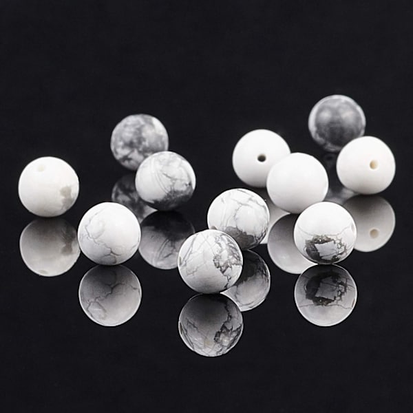 120 stk 8mm naturlige howlittperler naturjaspisperler runde løse edelstenperler energistein for armbånd halskjede smykkefremstilling