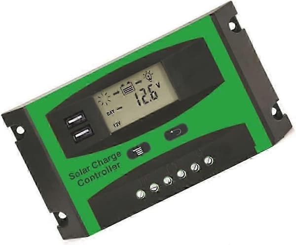 MPPT Solar Charge Controller 30A 12V 24V med LCD-display Dobbelt USB og Sikkerhedsbeskyttelse