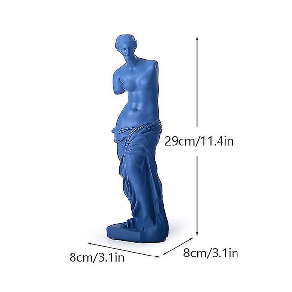 Resin Venus De Milo Statue Nøgen Afrodite Skulptur Hjem Indretning Græsk Mytologi Gudinde Figur Kunst Stue Indretning White