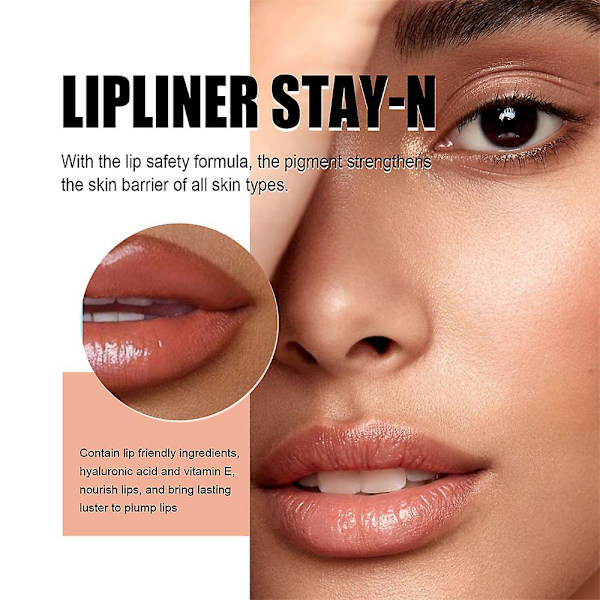 1-3x Läppliner Skal Av Läpp Tatuering Läpp Färg Långvarig Håll I Makeup Närande 2PCS