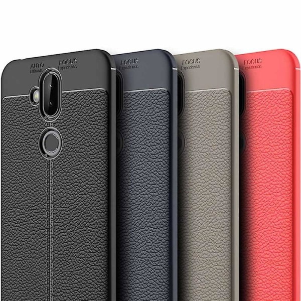 Læder Mönstrat Tpu Skal Asus Zenfone 5 Lite (zc600kl) Blue
