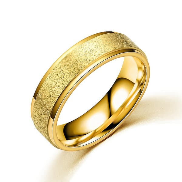 4-delt sandblæst wolframring sæt - 4 farver, 6 mm, unisex bånd
