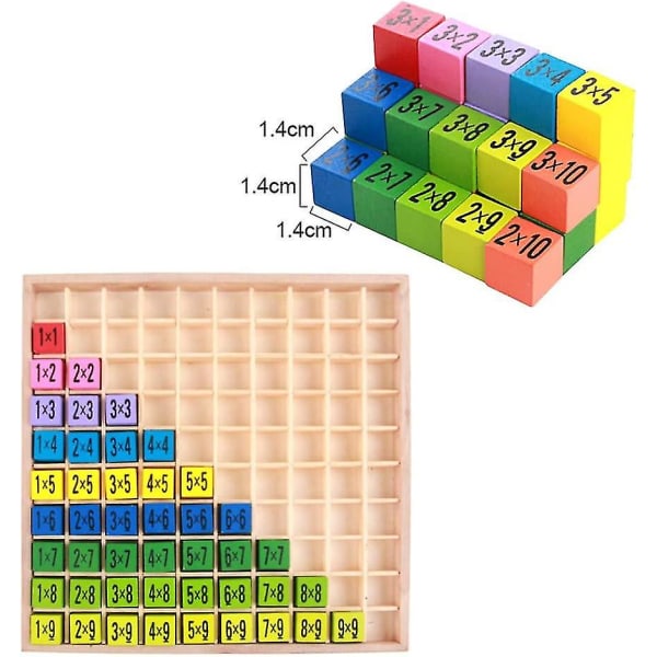 Multiplikationsbord i trä för barn