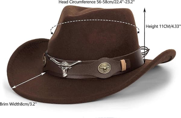 2025 Seneste Model Klassisk-Western-Cowboyhat Bredskygget