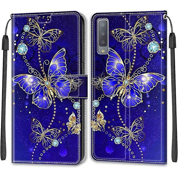 Samsung Galaxy A7 2018-A750 PU-läder Anti-Scratch Fodral Magnetisk Stöd Samsung Galaxy A7 2018-A75