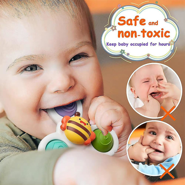 Fidget Spinner med sugkopp Bubble Toy Stress Relief Baby Leksaker Present