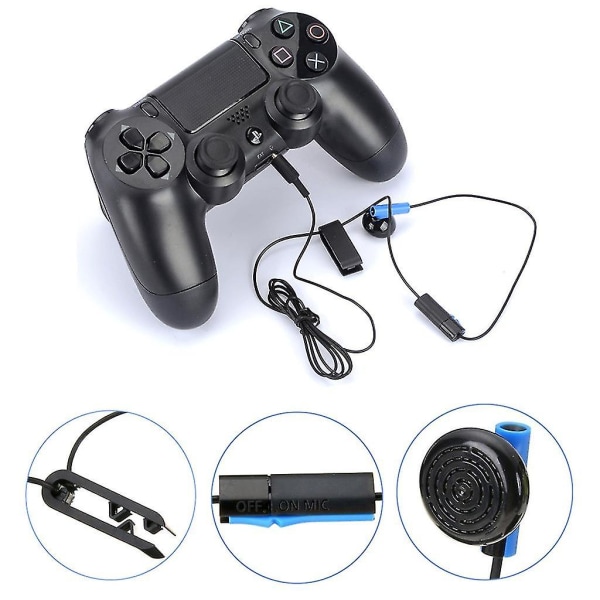 Gaming Headset Hörlurar Hörlurar Mic för Sony Playstation 4 Ps4 Controller