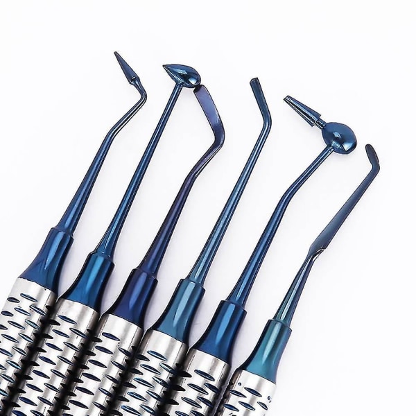6 stk/sæt Dental Instrument Composite Resin Fyldningsspatel Head Filler Blue