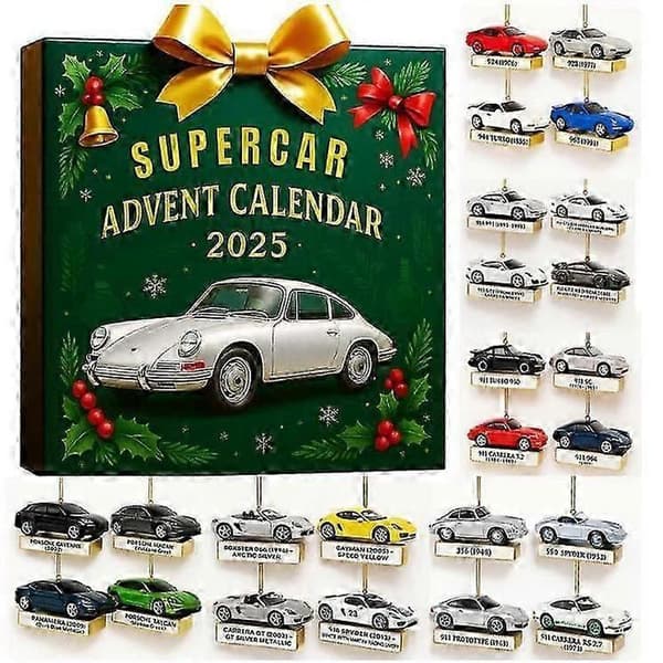 Superbil adventskalender blindboks juletrepynt