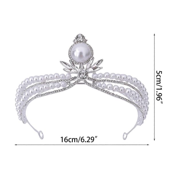 til Rhinestone Perle Tiara Krone Hårbånd Bryllupskrone til Brud Kvinder Piger