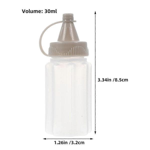 12 st Mini Sås Pressflaskor Små Plastflaskor för Vätskor Pressa Kryddflaskor Spruta Senapsflaska Ketchup Salladsdressing Behållare Light Grey 8.50X3.20X3.00CM