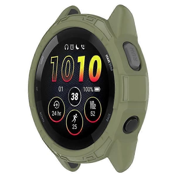 Kompatibel med Garmin Forerunner 265 Mjukt TPU-klockfodral Stötsäker Bumper Ramöverdrag Green