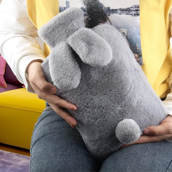 (Harmaa, 2L) Pehmeä kuumavesipullo, 2L kuumavesipullo pehmeällä