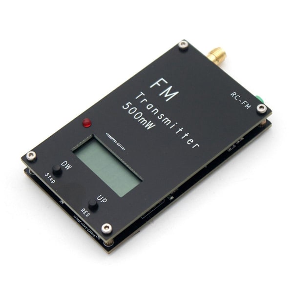 2000M 0,5W FM-sändare LED-skärm Stereo Digital 76-108MHz för DSP Radio Broadcast Campus Radio Station Receiver Black