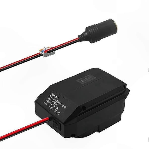 18V Step Down Strømmodul Stikkonverter Kompatibel Med Lithium Batterier Bil Cigarettænder Regulator Black