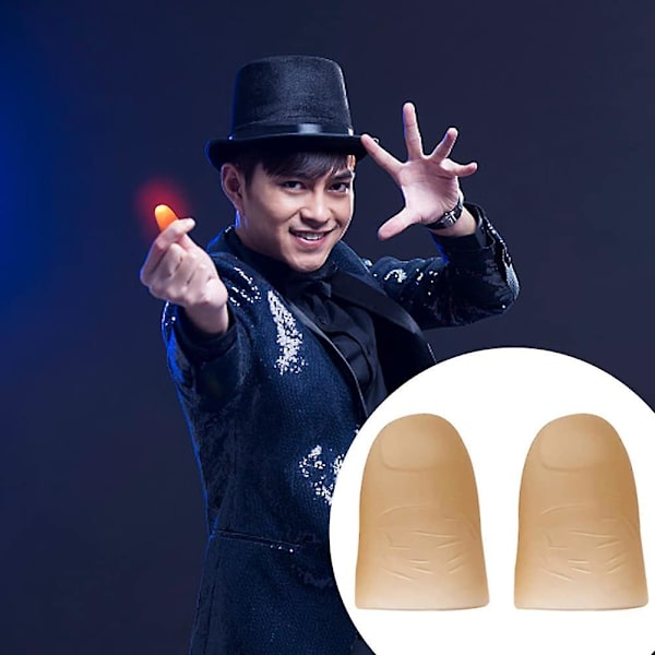 2 stk. Tommelfingerlys Magisk Fingerlys Tommelfinger LED Fingerlampe Tommelfingerlys Fest Magiske Scenetriks