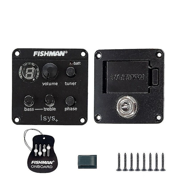 Fishman Eq Stämapparat Piezo Mic Presys Blend Akustisk Gitarr Pickup Förförstärkare