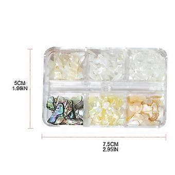 Seashell Slice Nail Art, Colorful Irregular 3D Nail Abalone Slice Nail Sequins