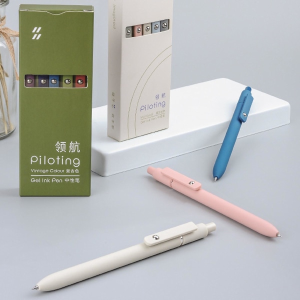 Quick Dry Ink-penner Fine Point Premium-uttrekkbare rulleball-gelpenner for journalføring Notattaking Skissering