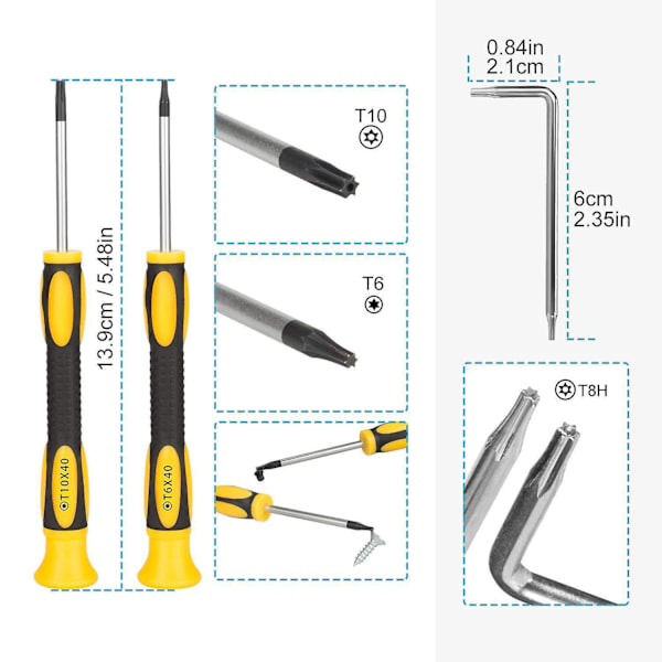Skrutrekker Stjerneskrutrekker T6 T8 T10