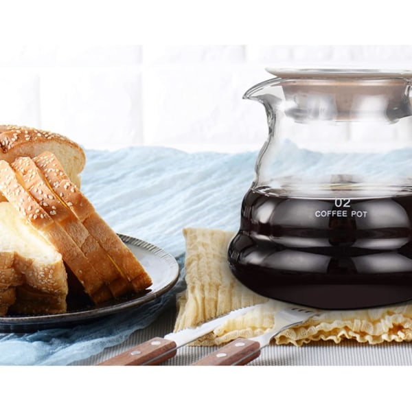 Lämmönkestävä lasinen teekannu 600 ml Kahvinkeitin Yrttiteenkeitin Vesikannu