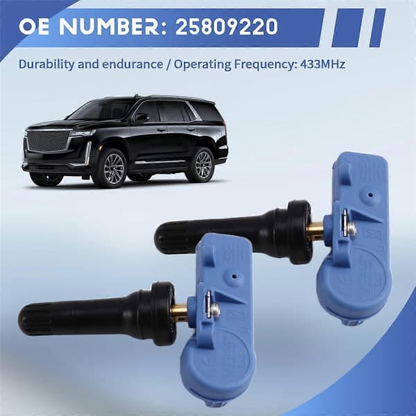 4 stk. Dekktrykksensor 433MHz TPMS-sensor 25809220 for BlueBlack