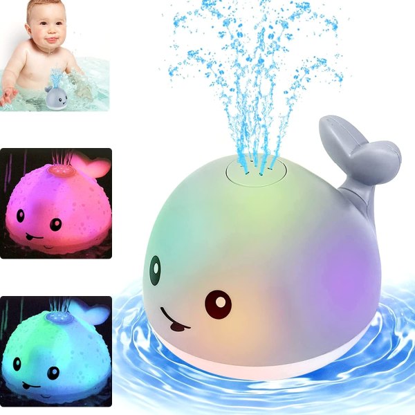 Babybade- og poollegetøj, Hvalbadelegetøj til børn Octopus Babybadelegetøj Sprinklerbadelegetøj, til over 1 år gammelt Baby Børn Småbørn Gave (A)