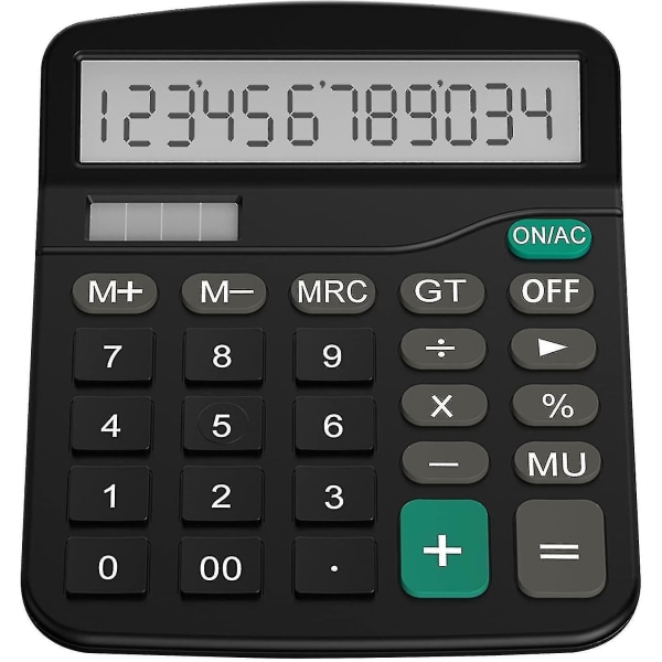Sxbd kalkulator, standard funksjon skrivebordskalkulator, svart