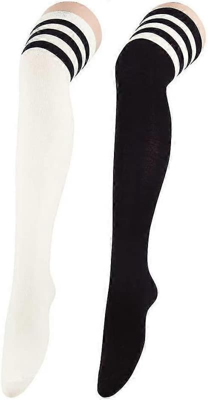 Dam Over Knee Lårhöye Strømper Plus Size Tube Leggvarmere Bomullsstrømper