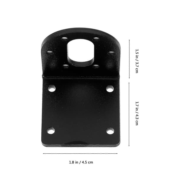 Motor Fast Holder Montering Rektangulær Form Til Robot- Og Modelbilapplikationer Fås I Sort Finish Med Rustbeskyttende Maling 2 Stk.