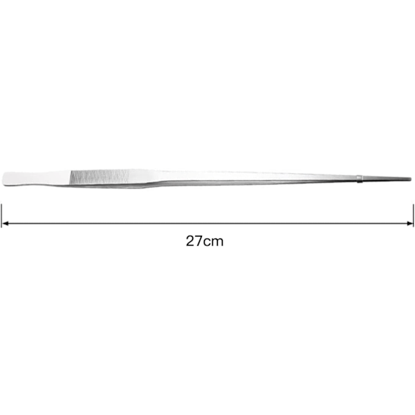 Raka pincetter reptilmatningsverktyg, 27 cm rostfritt stål akvarium raka pincetter tång, Mega reptilmatningspincetter rengöringsklämma