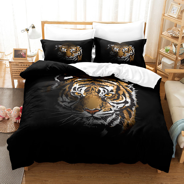 Tegneserie dynetrekk laken fire delers sett dynetrekk tiger stil trykk tre delers sett 5