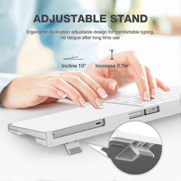 BESTAND til Magic Trackpad 2/3/Magic Keyboard 2/3 Justerbar Beslag Skrivebordsholder Stand