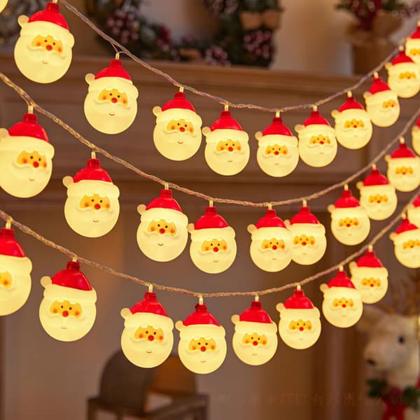 Jul-LED-ljusslinga, 6 meter, 40 lysdioder - USB-version - Alltid på