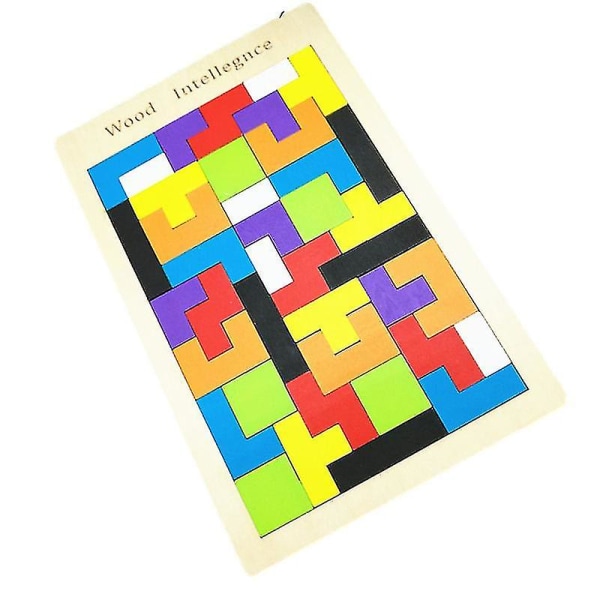 Puinen Block Puzzle Brain Teaser Lelu Tangram Puzzle Värikäs 3D venäläinen rakennuspalikkapeli