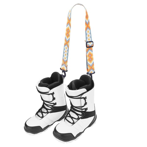 Merryso Skate Carrier Strap Adjustable with Hook Clips Snowboard Ski Shoulder Strap Black Orange