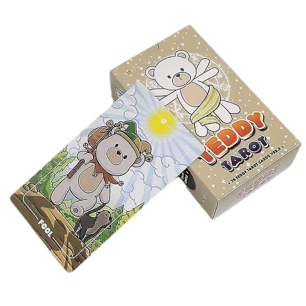 12*7cm Teddy Tarot ennustus kohtalo ennustaminen korttipakka perhejuhla lautapeli kortti