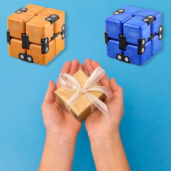 Infinity Cube Fidget Legetøj, Fidget Legetøjssæt, Fidget Legetøj Cube, Fidget Legetøj Pakke, Infinity Cube Metal (4 Stykker)