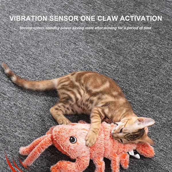 Floppy Lobster Hundleksak, Electric Jumping Räkor Cat Toy Simulation Plysch Hummer Interactive Cat Toy Ty