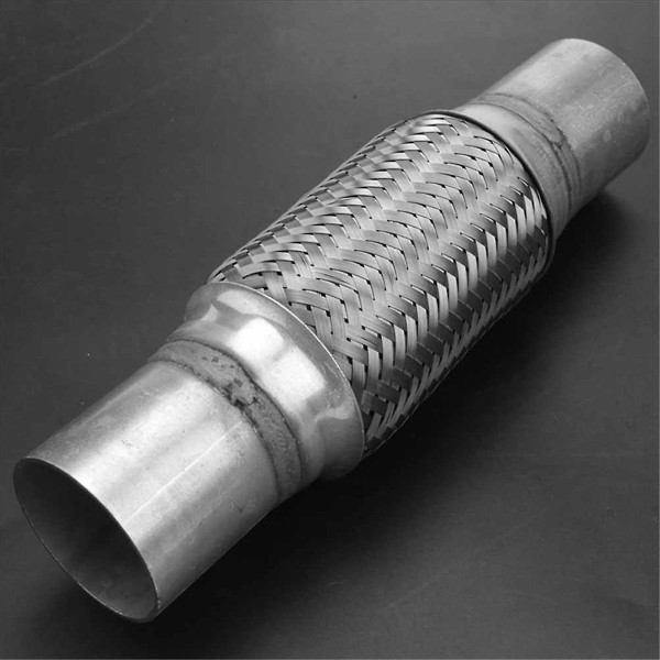 Fleksibel udstødningsrør i rustfrit stål dobbelt fletning 2 X 6 tommer med ender 10 tommer lang biludstødning fleksibelt ledrør As Shown