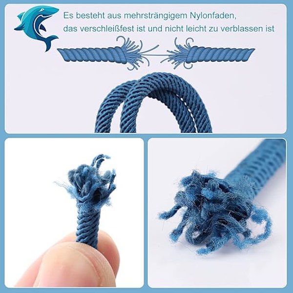 2 kpl rannekoruja miehille ja naisille, nailon ystävyysrannekoru miehille, säädettävä, käsintehty, valaanpyrstö paracord rannekorut, musta sininen