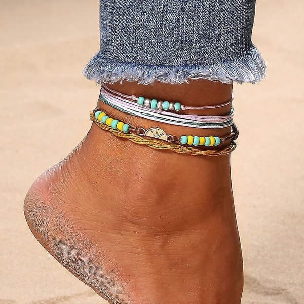 Chain Fruit Anklet Jewelry Beach Anklets Beads Boho Foot Gothic Bohemia